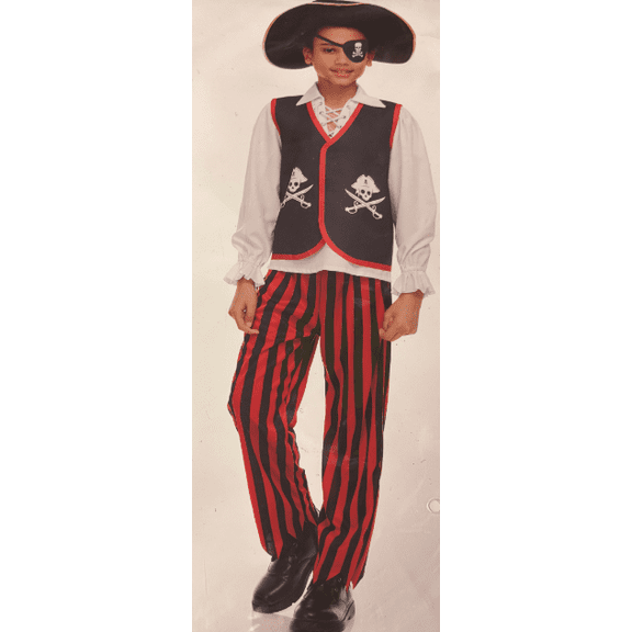 AMSCAN - Pirate Kit, One Size Fits Most (Includes Hat, Eye Patch, and Vest)