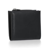 No Boundaries Women's Faux Leather Moto Snap Wallet (Black)