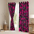 thumbnail image 4 of Homewish Cheetah Leopard Print Black Out Curtains, Rustic Farmhouse Curtains Pack of 2 (42x63 Each), Fashion Pink Grey Stripes Bedroom Curtains, Curtains and Drapes Decor, 4 of 7