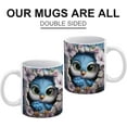 thumbnail image 3 of 3D Baby Owl Hole In A Wall Templ Coffee Mug | 3D Ceramic Mug | 11 Oz Tea Cup – Unique Gift For Men & Women | White, 3 of 7