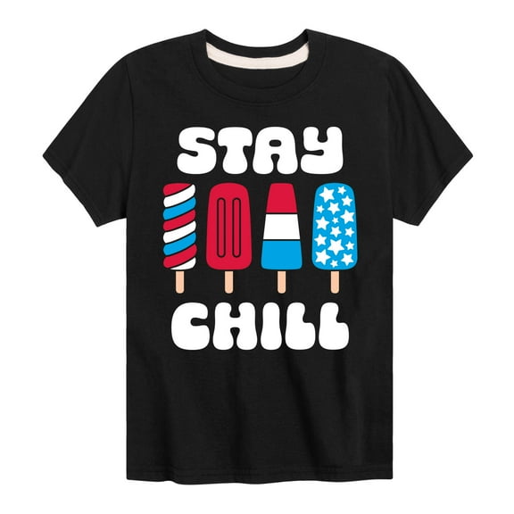 Instant Message - Americana - Stay Chill Patriotic Popsicles - Toddler & Youth Short Sleeve Graphic T-Shirt