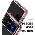 thumbnail image 5 of Clear Case for Samsung Galaxy Z Flip4 5G, Luxury Plating Folding Sleeve Cover Slim Thin Hard PC Shockproof Protective Phone Cover Samsung Galaxy Z Flip 4 DD Black, 5 of 9