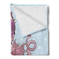 thumbnail image 2 of Dragon Soft Flannel Fleece Throw Blanket, Magic Typography in Cursive with a Pink Cartoon Animal on a Rainbow, Cozy Plush for Indoor and Outdoor Use, 60" x 80", Baby Blue and Multicolor, by Ambesonne, 2 of 5
