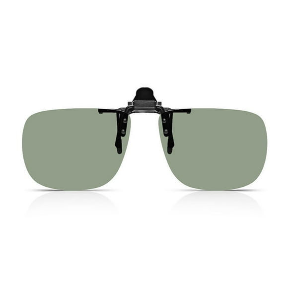 3 Pairs Polarized Clip on Sunglasses Rimless Rectangle Flip Up Sunglasses Over Prescription and Reading Glasses