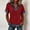 Wine#2, variant on New trends for her GaThRRgYP Summer Tops for Womens,Women's Color Casual Short-sleeved Turtleneck Button Denim Stitching Pullover Sweatshirt Top Black S