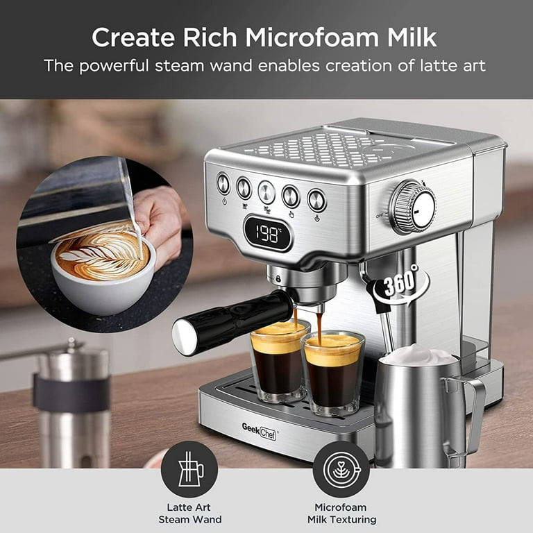 Espresso Machine, 20 Bar Espresso Maker with Milk Frother Steam Wand,  Compact Coffee Machine with for Cappuccino,Latte - The WiC Project - Faith,  Product Reviews, Recipes, Giveaways