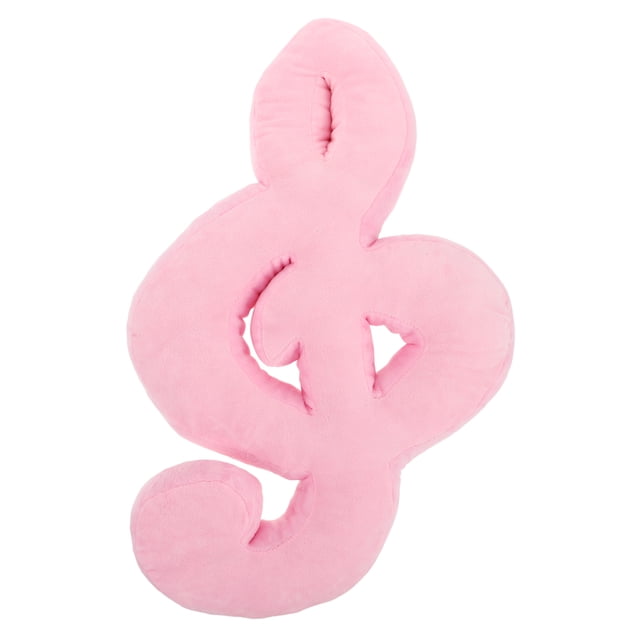 Cojín de peluche con nota musical: diseño kawaii y suave relleno. Cojín decorativo para sofás y camas. Regalo ideal para amantes de la música y adolescentes.