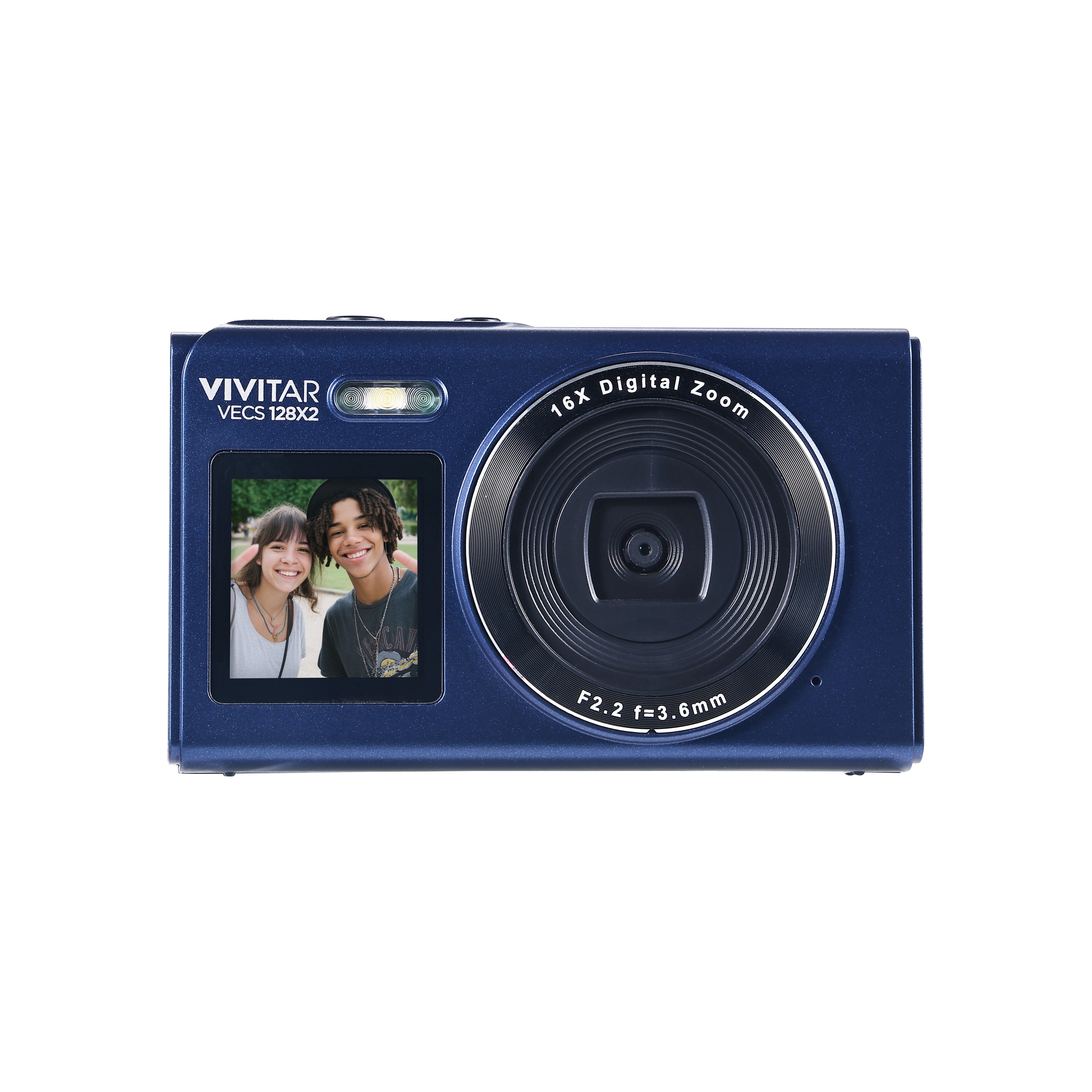 Vivitar PopSnap Dual Digital Camera, 48MP 4K Ultra HD, 16X Digital