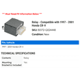thumbnail image 2 of Main Relay - Compatible with 1997 - 2001 Honda CR-V 1998 1999 2000, 2 of 2