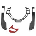 thumbnail image 1 of Inner Steering Wheel Trim 3pcs Steering Wheel Trim Carbon Fiber Interior Button Cover Fit For  GTR R35 08-16, 1 of 8