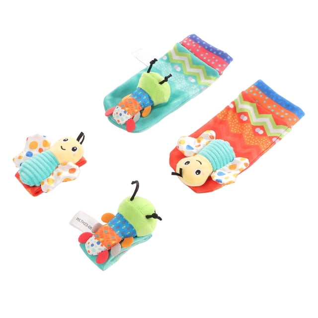Hand Feet Rattle, Exquisite Cute Funny Wrist Rattle Socks Set for Home for Infant Type 1,Type 2,Type 3