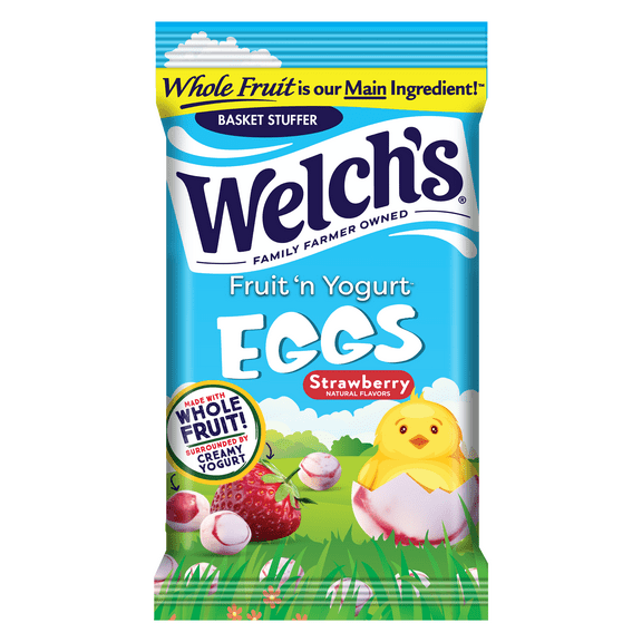Welch's Fruit Snacks, Easter, Fruit 'n Yogurt Strawberry Eggs, 1.4 oz