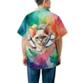 thumbnail image 5 of Funny Watercolor Adorable Devon Rex Peeking Through Torn Paper Effect Hawaiian Shirt Breathable Summer Unisex Merch Cat Lover Kitten Owner Gifts - 00026, 5 of 6