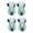 Green, variant on NSESSHome 4pcs Rabbit Head Cutlery Set silverware holders Easter tableware bag easter bunny decorations easter cutlery bags spoon holder Bunny Cutlery Bag candy bunny Cloth supplies pouch