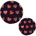 thumbnail image 7 of SKYSONIC Vintage Colorful Hearts Pot Holders Trivets, 2 Pcs Heat Resistant Trivets,Valentines Day Cotton Thread Weave Mats for Hot Pads Pans Pot Bowl Teapot for Kitchen Decor, 7 of 7