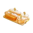 thumbnail image 3 of Luzkey Dried Fruit Plate Candy Nuts Dish with Lid with Stand,Divided Serving Dish,Appetizer Plate,for Wedding Appetizer Fruit Snacks 6 grid, 3 of 8