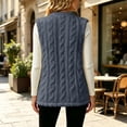 thumbnail image 6 of Klisyaur Womens Fleece Vest Sleeveless Crew Neck Open Front Casual Jackets Loose Outerwear Work Comfy Soft Warm Jacket, 6 of 8