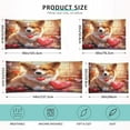 thumbnail image 3 of Valentine Corgi Plush Pillowcase, Luxury Soft King Pillow Case for Hair and Skin, Standard Size Pillow Covers with Zipper Closure, 20x26in Home Decor Gifts, 3 of 7
