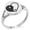 Silver, variant on Stainless Steel Yin Yang Heart Minimalist Oval Top Polished Statement Ring
