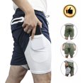 thumbnail image 1 of Gimnasio Short Con Licra Deportiva 2 En 1 Hombre Correr, 1 of 4