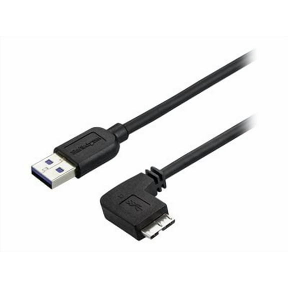StarTech.com 2m 6 ft Slim Micro USB 3.0 Cable - USB 3.0 A to Right-Angle Micro USB - USB 3.1 Gen 1 (5 Gbps)