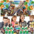 thumbnail image 5 of Zootopia Birthday Party Supplies Balloons Plates Decoration Cake Topper Decor Tableware Banner Backdrop, 5 of 7