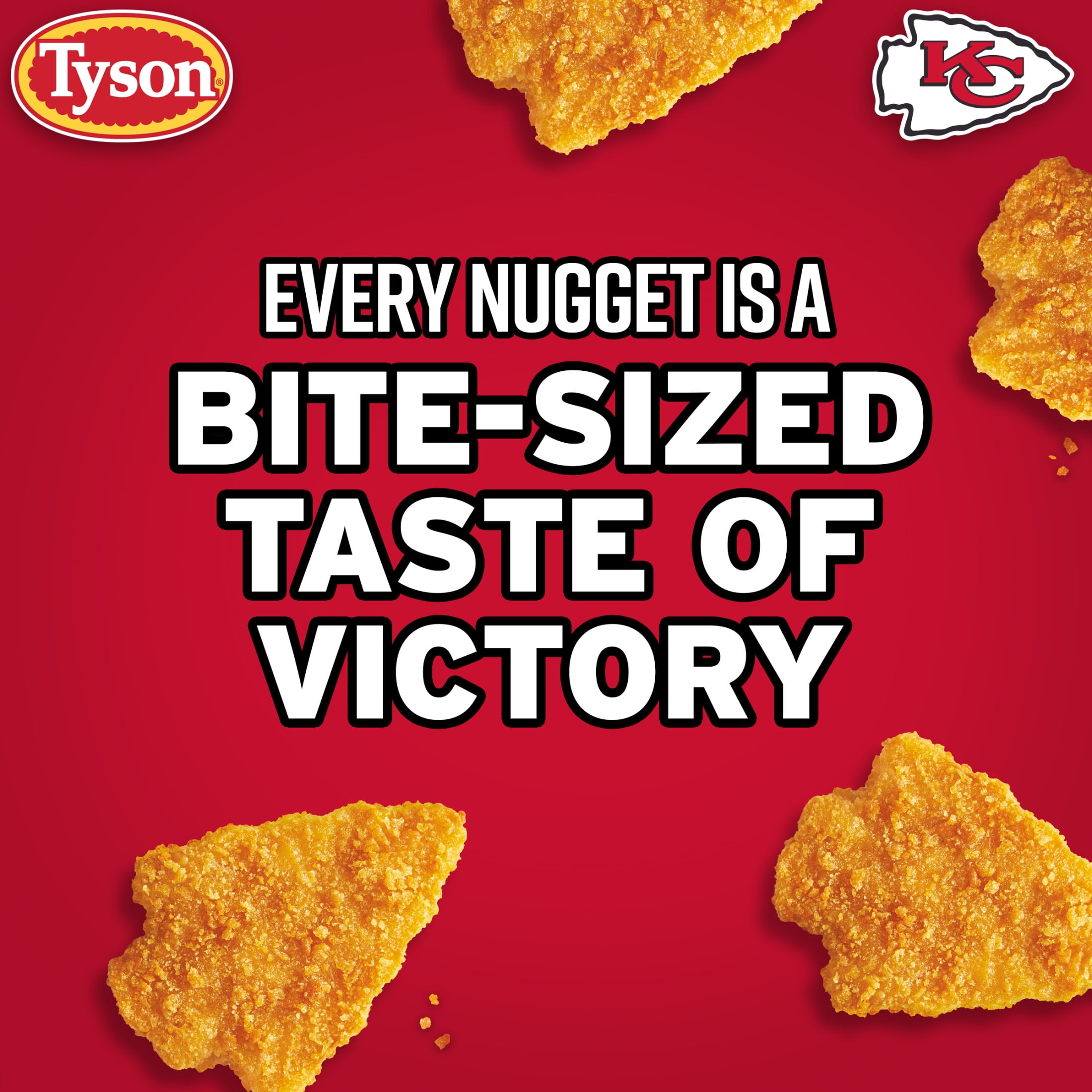 Tyson Chiefs Chicken Nuggets, 64 oz (Frozen, Fully Cooked)