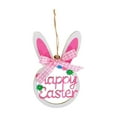 thumbnail image 2 of HongHeng 1Pc Easter Door Decorations Happy Easter Egg Hunt Wooden Hanger Easter Egg Bunny Hanging Decoration for Easter Decor Supplies, 2 of 6