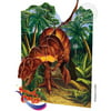 santoro interactive 3-d swing card, dinosaur greeting card