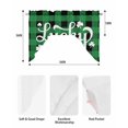 thumbnail image 5 of Saint Patrick's Day Swag Valances for Windows, Small Curtains Drapes, Farmhouse Green Black Buffalo Plaid Kitchen Window Curtains Over Sink Window Treatment Valance for Bedroom/Bathroom 56"x36", 5 of 5