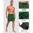 thumbnail image 6 of Mens 2 in 1 Swim Trunks with Compression Liner, Quick Dry Beach Shorts, Bathing Suit with Phone Pocket Green L, 6 of 6