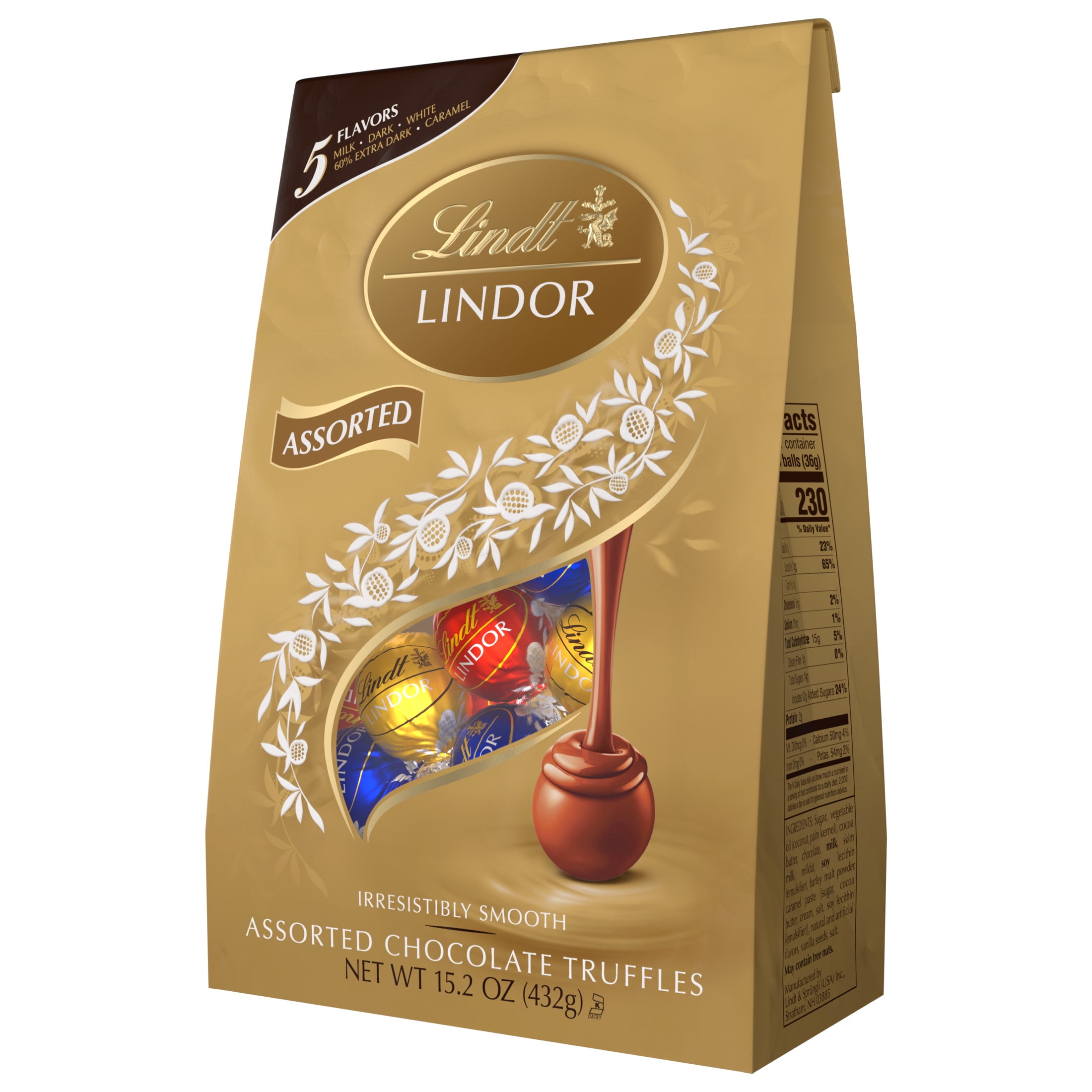 LINDORES　2本セット Free Shipping! Lindt Assorted Chocolate Truffles 15.2 oz Bag with
