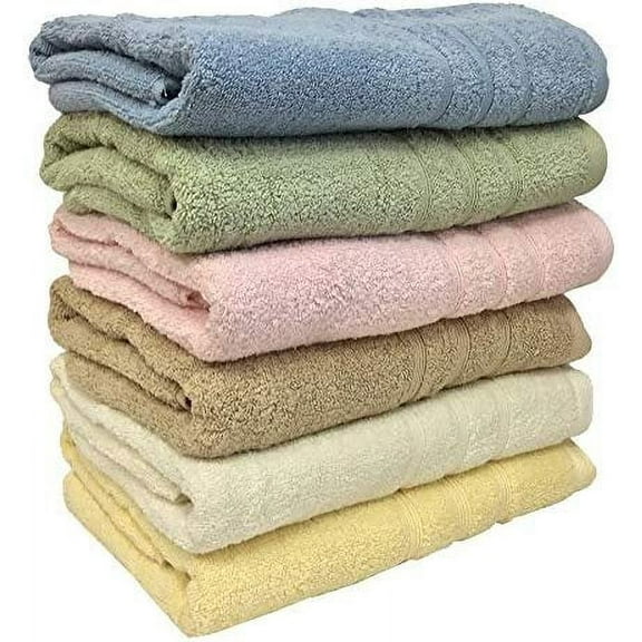 Ruthy's Textile 3-Pack 27" X 54" 100% Cotton Bath Towels Weight 1.4lb Ea Towel