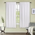 thumbnail image 3 of Farmhouse Poly Heavy Canvas Cotton Curtains - 50x63" White, Set of 2, 3 of 5