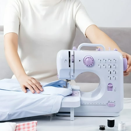 Portable Sewing Machine, Mini Electric Starter Kit with 12 Built-in Stitches, Overlock Function, & LED Light, Ideal for Home, School, Daily Use, Perfect Mother's Day and Christmas Gifts