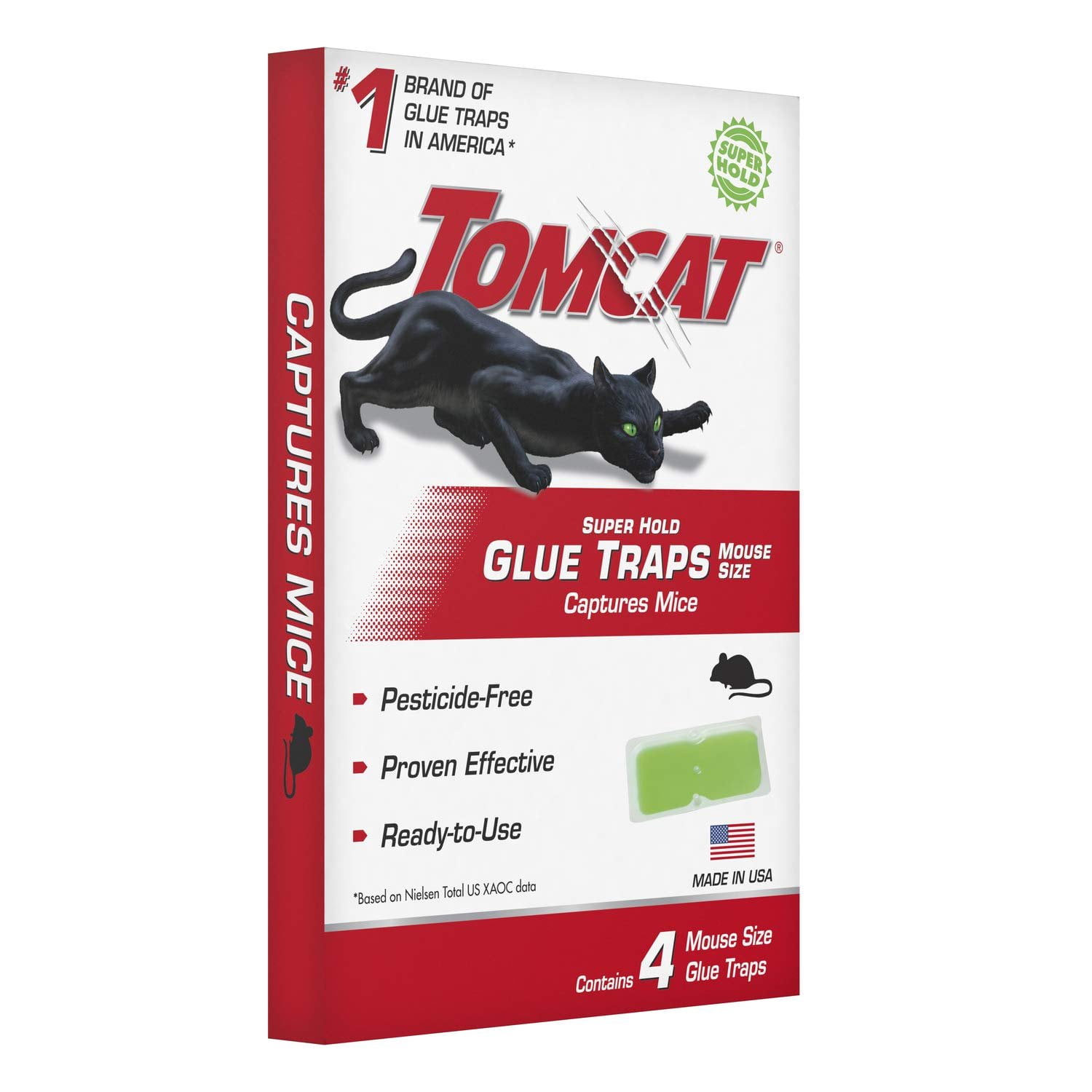 Tomcat Super Hold Glue Traps Mouse Size, 8-Pack 32 Glue Traps