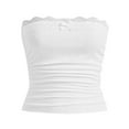 thumbnail image 2 of Ladies' Lace Patchwork Strapless Tube Top - Casual Fashion Polyester Blouse for Daily Wear, 2 of 6