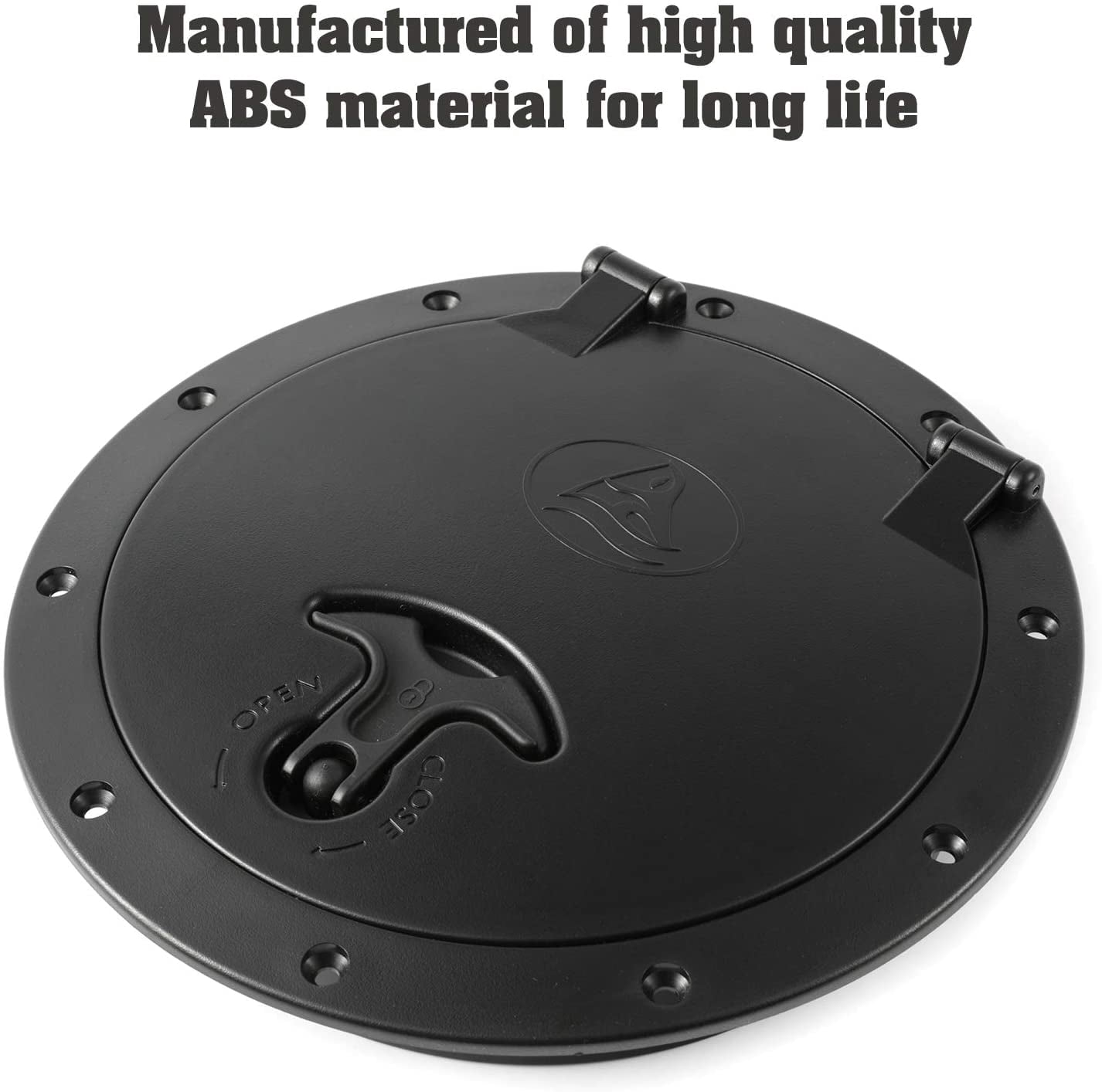 1 Piece 8 Inch Black Deck Plate Kit Storage Bag Kayak Boat Hatch Accessory