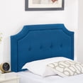 thumbnail image 7 of VECELO Upholstered Platform Bed with Height Adjustable Tufted Button Headboard/Mattress Foundation, Steel Frame, Strong Wood Slat Support, Twin, No Box Spring Needed,Blue, 7 of 7