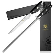 Kessaku 6-Inch Boning Knife & 10-Inch Sharpening Honing Rod Set - Dynasty Series - German HC Steel - G10 Full Tang Handle