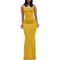 thumbnail image 2 of ORUYROP Robe Maxi Moulante pour Femmes Aguichant à Bretelles Spaghetti Sans Manches Moulante Longue 2023, 2 of 7