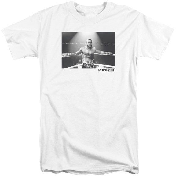 Rocky Iii Clubber Square Adult Tall T-Shirt White
