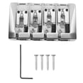 thumbnail image 2 of Improved Sound Quality Adjustable Saddle Metal Bass Bridge for 4 String Electric Basses, 2 of 8