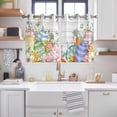 thumbnail image 2 of Easter Eggs Kitchen Curtains Window Panels, Spring Flowers Eucalyptus Leaves Wooden Grain Insulated Window Treatment Curtain, Grommet Curtains for Bedroom/Living Room/Bathroom, 2 Piece 52"Wx45"L, 2 of 8