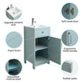 thumbnail image 5 of Wonline 16 inch Bathroom Vanity with White Ceramic Sink Combo for Small Space,Modern Bathroom Storage Vanity with Soft-Close Doors Adjustable Shelf(Ice Blue), 5 of 11