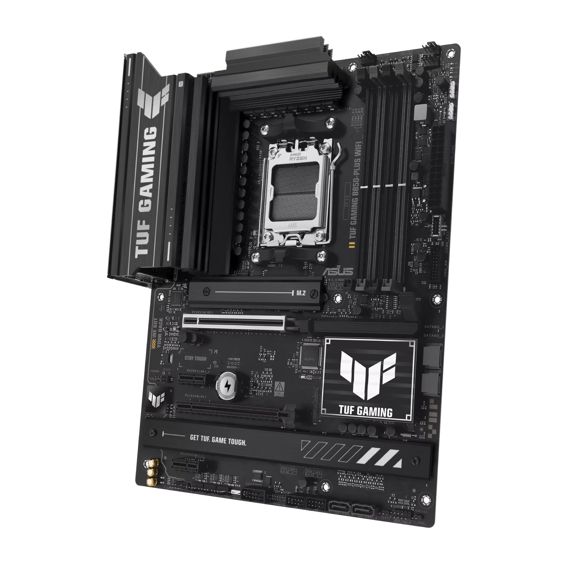 TUF B850-PLUS WIFI Gaming Desktop Motherboard - AMD B850 Chipset - Socket AM5 - ATX - Ryzen 7, Ryzen 8, Ryzen 9 Processor Supported - 192 GB DDR5 SDRAM Maximum RAM - DIMM, UDIMM - 4 x Memory Slots ...