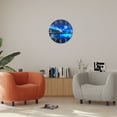 thumbnail image 4 of Blue Wall Clock for Living Room 16 Inch Analog Wall Clocks Battery Operated Modern Moon Clock for Kitchen, 4 of 7