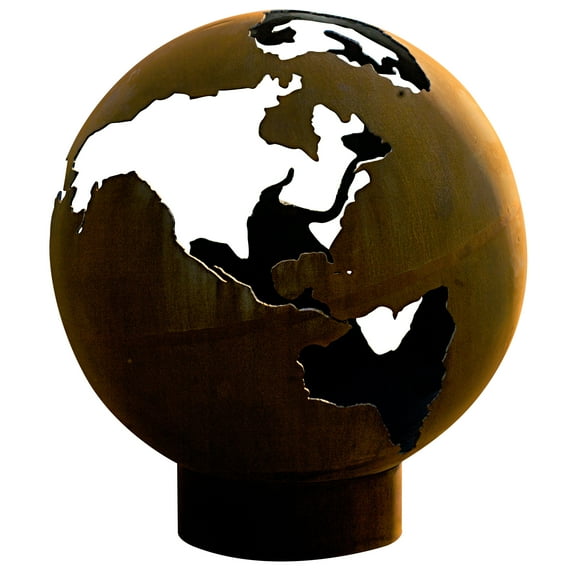 Fire Pit Art TR-Electronic AWEIS - LP 40 x 36 in. 200K BTU Third Rock Penta 24 Fire Pit, Iron Oxide Patina - Electronic AWEIS - Liquid Propane