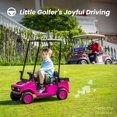 thumbnail image 4 of Track Seven 24V Ride on Car, Electric Golf Cart with Ceiling, Ride on Truck with Remote Control, Music, Rear Storage Box, Electric Car for Boys Girls Age 3+, 18.5" Large Seat with Armrests, Pink, 4 of 14