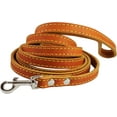 thumbnail image 2 of Genuine Thick Leather Classic Dog Leash 1/2" Wide 6 Ft, Small Breeds, 2 of 3